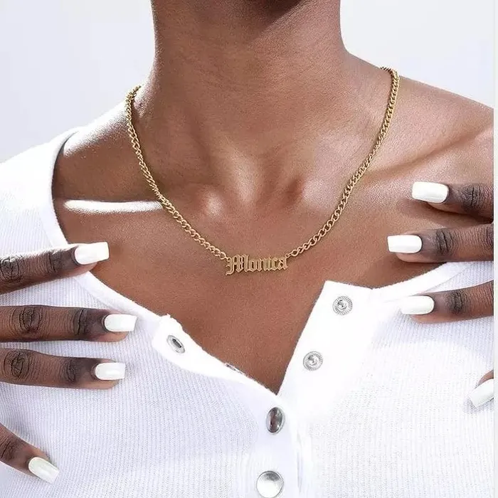 The Signature Collection Co Curb Link Chain Name Necklace Necklaces
