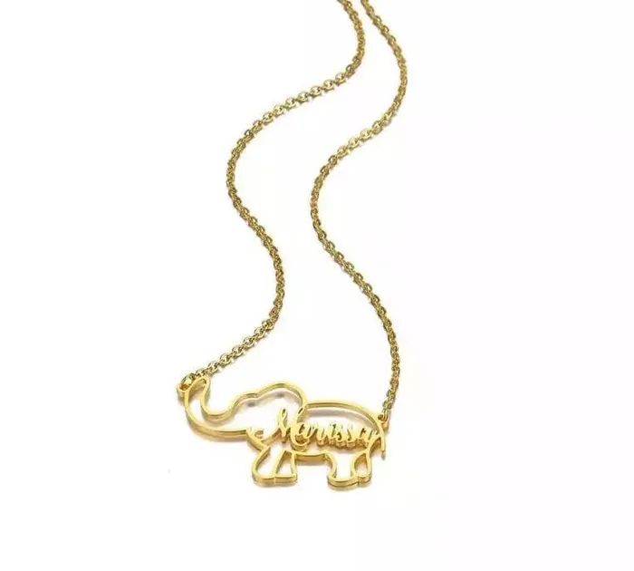 The Signature Collection Co Necklaces Personalized Elephant Necklace