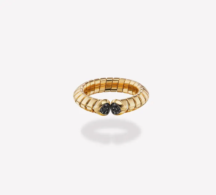 Trisolina Colored Pav black diamonds Marina B Rings