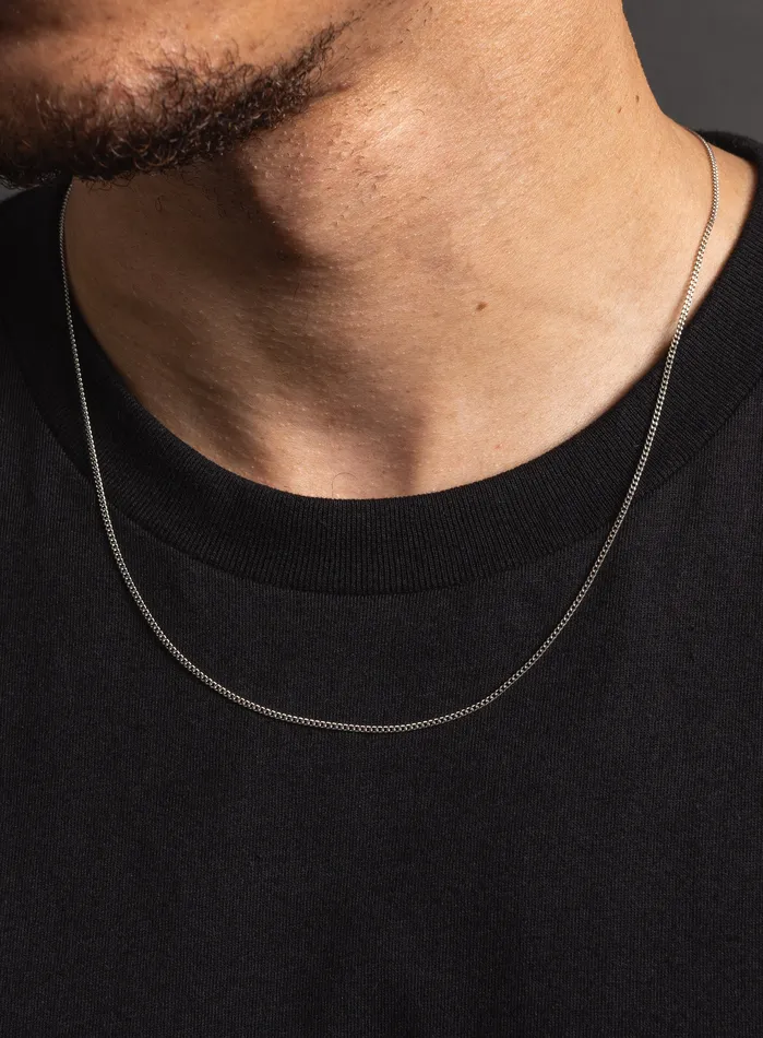 Waterproof 15 Cuban 316L Silver Stainless Steel Chain for Men WE ARE ALL SMITH Necklaces Waterproof 15 Cuban 316L Silver Stainless Steel Chain for Men WE ARE ALL SMITH Necklaces
