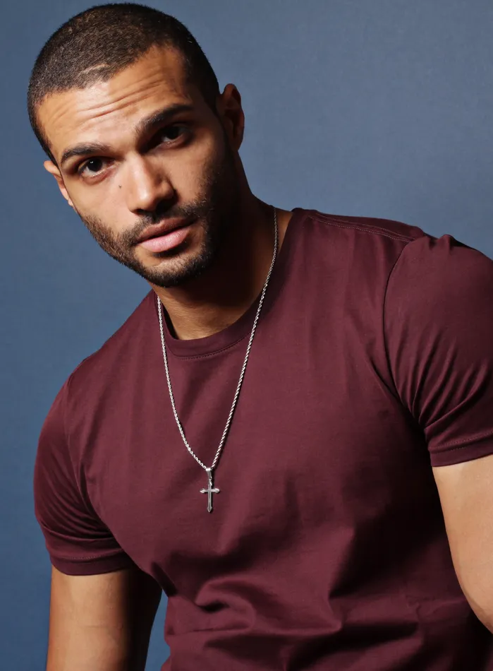 WE ARE ALL SMITH Cross Necklace for Men with Rope Chain Necklaces