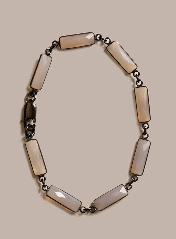 WE ARE ALL SMITH Mens Jewelry Clothing Bracelets Gray Moonstone Gemstone and Silver Bracelet for Men WE ARE ALL SMITH Mens Jewelry Clothing Bracelets Gray Moonstone Gemstone and Silver Bracelet for Men