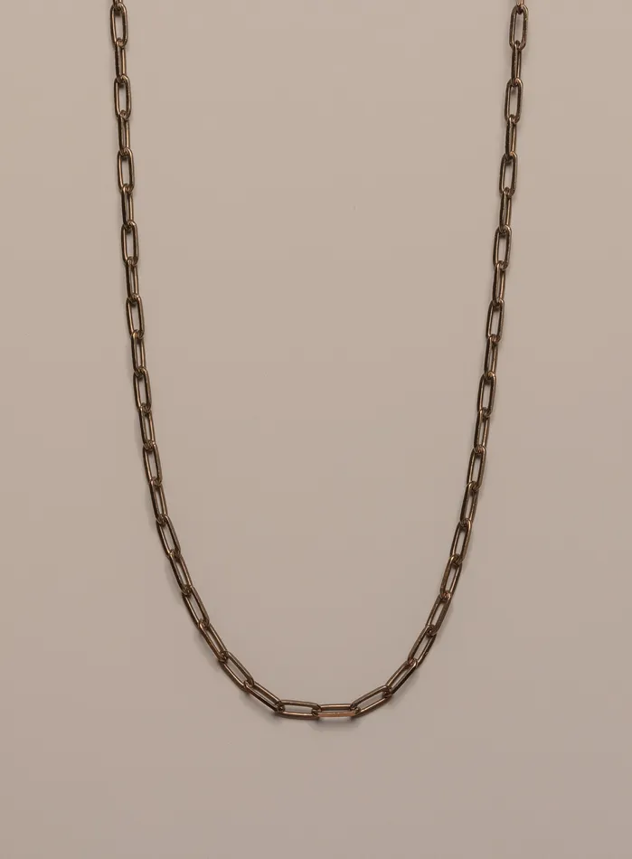 WE ARE ALL SMITH Mens Jewelry Clothing Chocolate Vermeil Gold Cable Chain Necklace for Men Necklaces