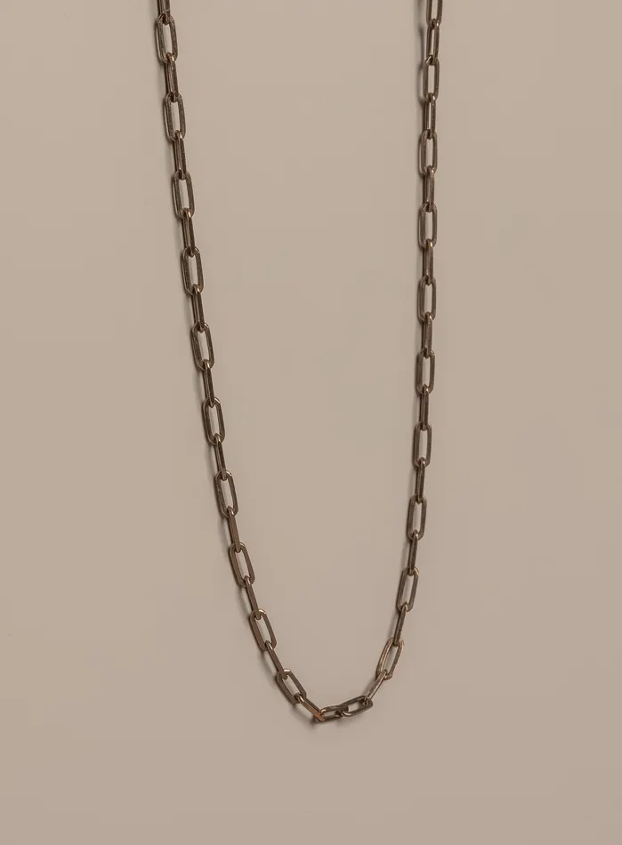 WE ARE ALL SMITH Mens Jewelry Clothing Chocolate Vermeil Gold Cable Chain Necklace for Men Necklaces