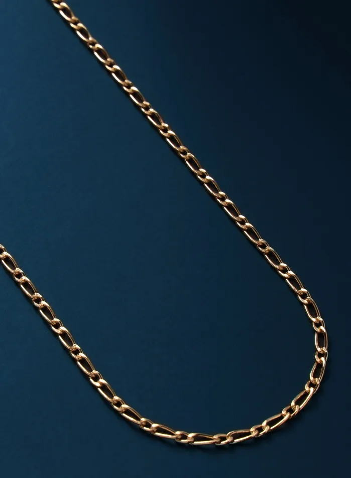 WE ARE ALL SMITH Mens Jewelry Clothing Necklaces One to One Round Elongated Cable 14k Gold Filled Chain Necklace