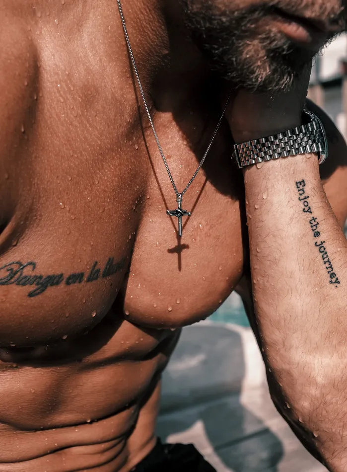 WE ARE ALL SMITH Mens Jewelry Clothing Necklaces Waterproof Mens Nail Cross Necklace