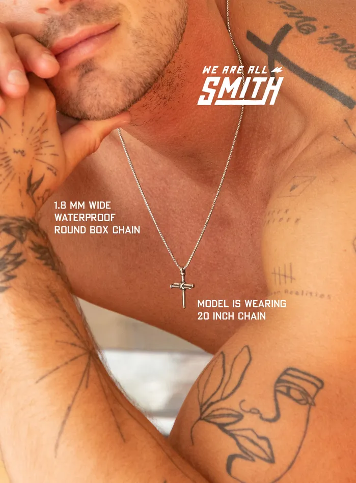 WE ARE ALL SMITH Mens Jewelry Clothing Necklaces Waterproof Mens Nail Cross Necklace