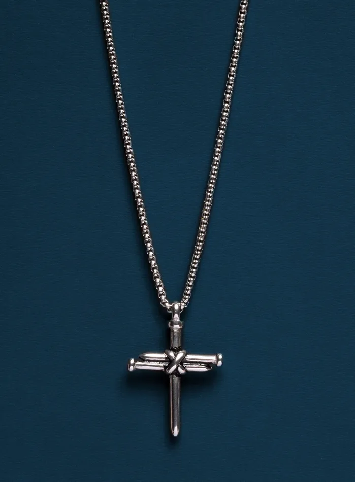 WE ARE ALL SMITH Mens Jewelry Clothing Necklaces Waterproof Mens Nail Cross Necklace