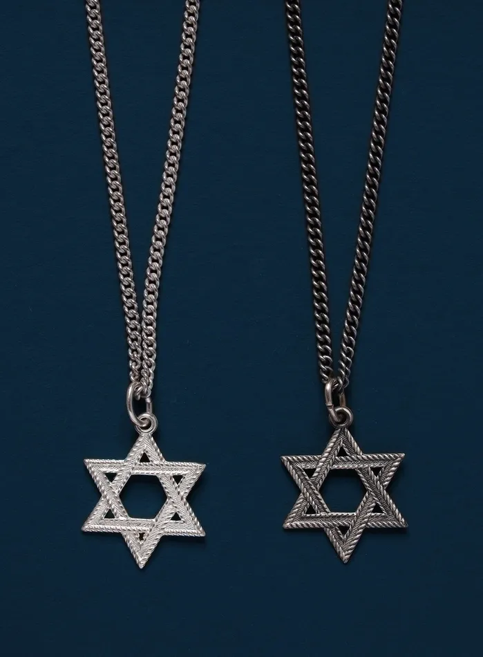 WE ARE ALL SMITH Necklaces Star of David Sterling Silver Pendant Necklace