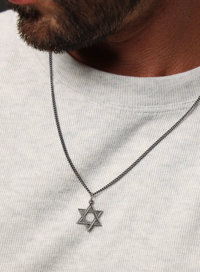 WE ARE ALL SMITH Necklaces Star of David Sterling Silver Pendant Necklace