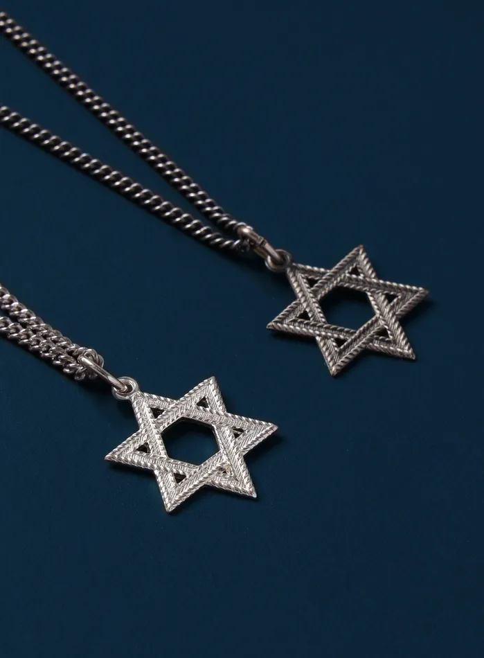 WE ARE ALL SMITH Necklaces Star of David Sterling Silver Pendant Necklace