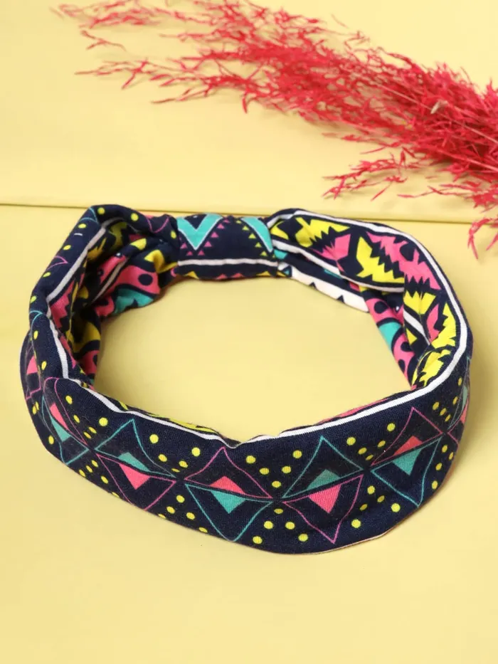 Yellow Chimes Boho Headband Hair Bands Knoted Turban Headband Stretch Twist Head Wraps Stripe Cloth Head Bands for Women and Girls Pack of 1 Yellow Chimes Necklaces