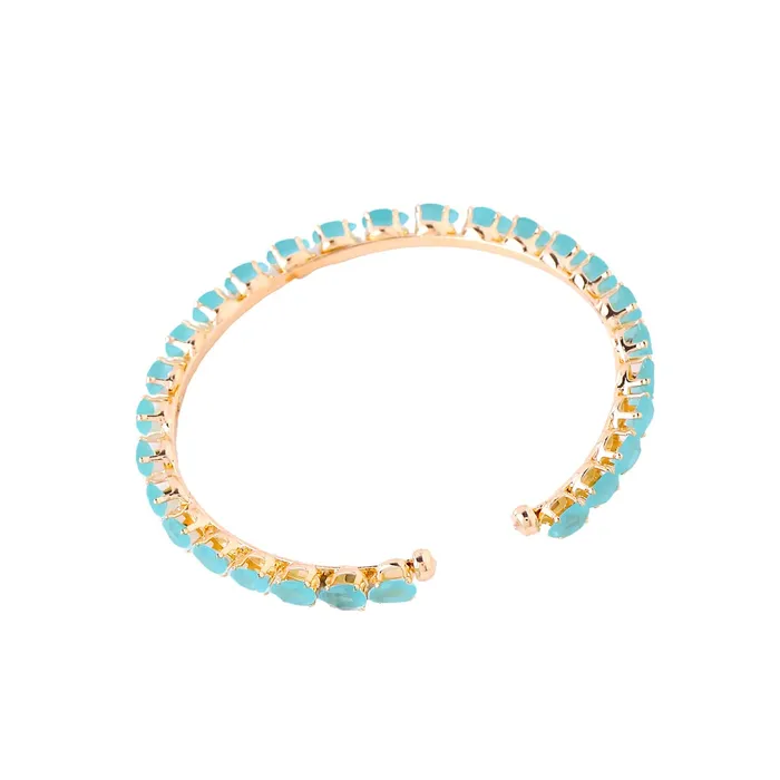 Yellow Chimes Bracelets Yellow Chimes Bracelet for Women and Girls Green Crystal Cuff Kada Bracelets for Women Girls Gold Plated Hand Cuff Kada Bracelet Birthday Gift For girls women Anniversary Gift for Wife