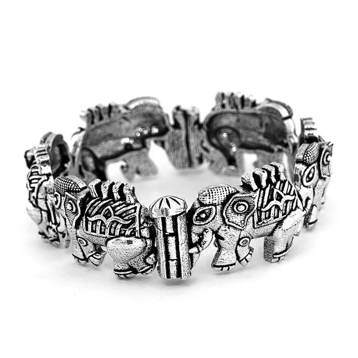 Yellow Chimes Bracelets Yellow Chimes Bracelet for Women and Girls Silver Oxidised Bracelet for Girls Elephant Designed Bracelet Birthday Gift For girls and women Anniversary Gift for Wife