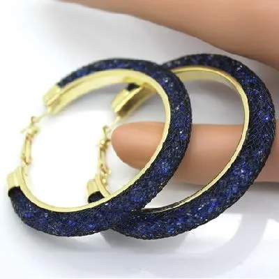 Yellow Chimes Bracelets Yellow Chimes Exclusive CrystalFilled Stylish Fashion Hoops Earrings for Women and Girls