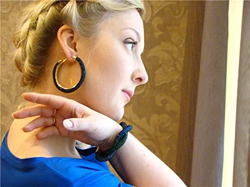 Yellow Chimes Bracelets Yellow Chimes Exclusive CrystalFilled Stylish Fashion Hoops Earrings for Women and Girls