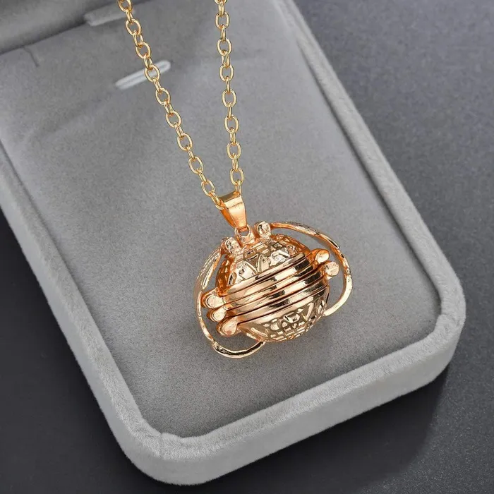 Yellow Chimes Bracelets Yellow Chimes Exclusive Gift Jewelry Angel Wings Expanding Photo Locket Necklace Pendant for Men and Women Gold