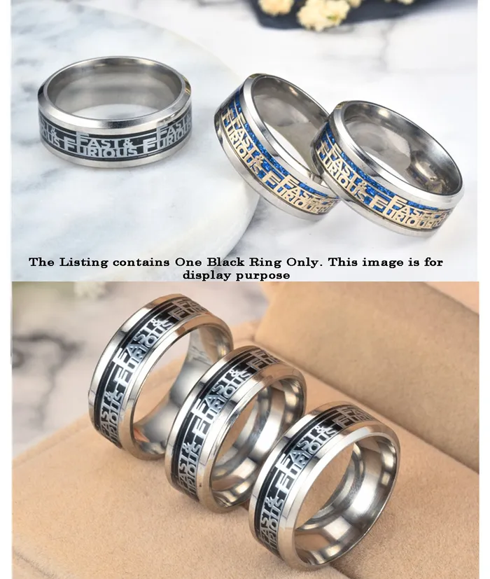 Yellow Chimes Bracelets Yellow Chimes Famous Fast and Furious Signet Unique Carbon Fiber Titanium Steel Never Fading Ring for Men and Boys