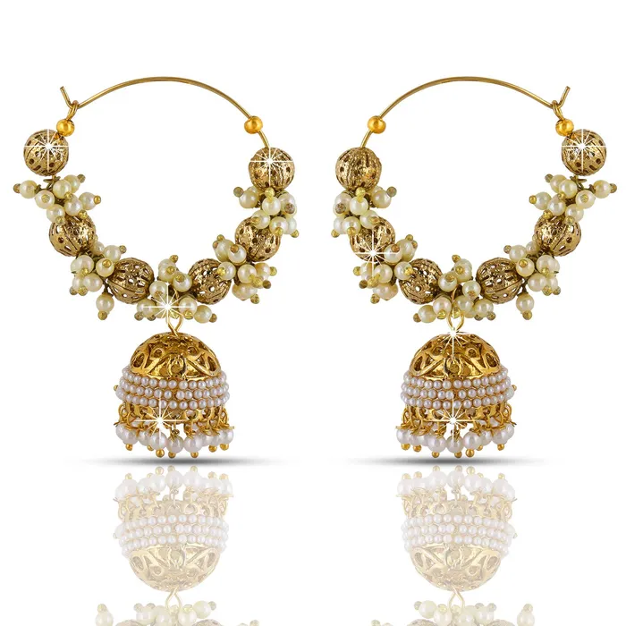 Yellow Chimes Classic Designer Traditional Golden Beads Pearl Hoops Jhumka Jhumki Bali Earrings for Women and Girls Yellow Chimes Bracelets Yellow Chimes Classic Designer Traditional Golden Beads Pearl Hoops Jhumka Jhumki Bali Earrings for Women and Girls Yellow Chimes Bracelets