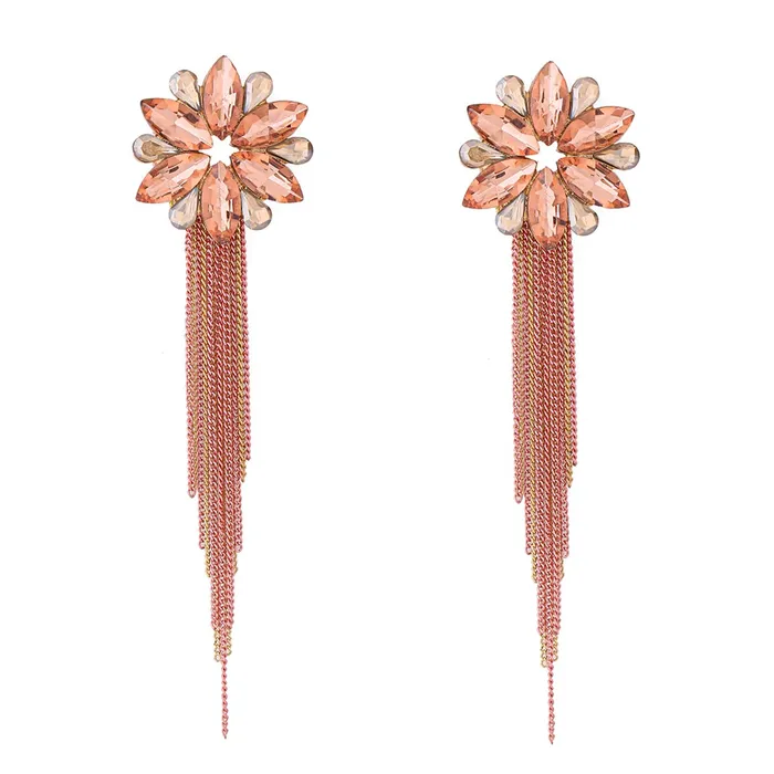 Yellow Chimes Crystal Danglers Earrings for Women Floral Shaped Crystal Pink Long Chain Dangler Earrings for Women and Girls Yellow Chimes Earrings Yellow Chimes Crystal Danglers Earrings for Women Floral Shaped Crystal Pink Long Chain Dangler Earrings for Women and Girls Yellow Chimes Earrings