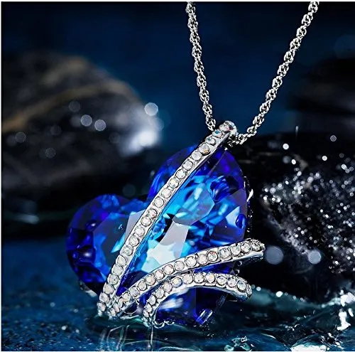 Yellow Chimes Crystals from Swarovski Mesmerising Heart of The Ocean Pendant for Women and Girls Yellow Chimes Rings