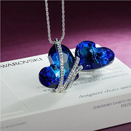 Yellow Chimes Crystals from Swarovski Mesmerising Heart of The Ocean Pendant for Women and Girls Yellow Chimes Rings