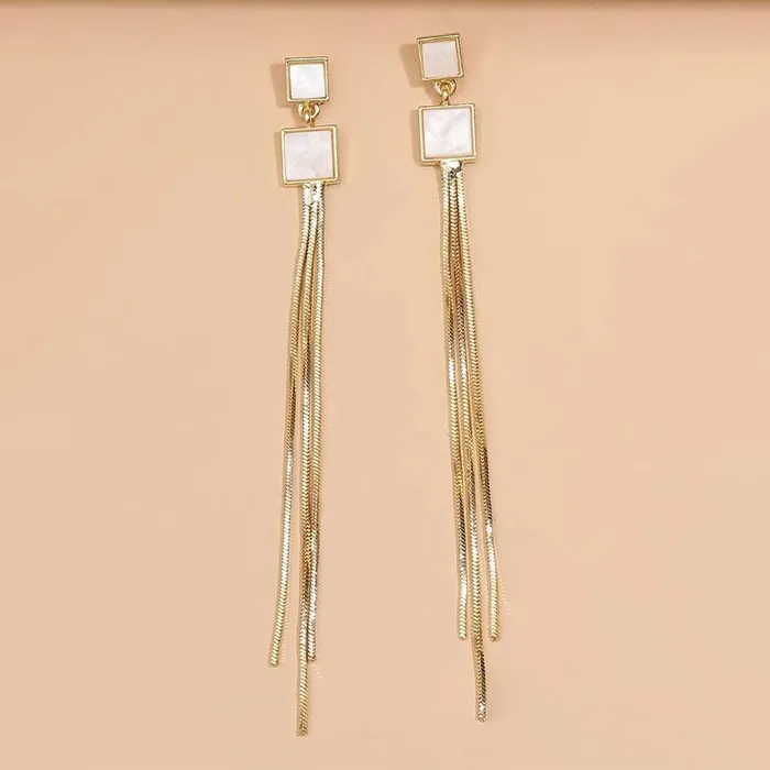 Yellow Chimes Earrings For Women 2 Pair Combo of Flower and Blue Stone Hoop and Chain Drop Dangler Earrings For Women and Girls Yellow Chimes Earrings