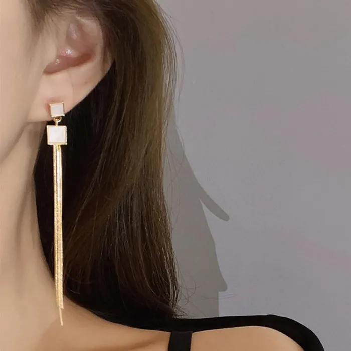 Yellow Chimes Earrings For Women 2 Pair Combo of Flower and Blue Stone Hoop and Chain Drop Dangler Earrings For Women and Girls Yellow Chimes Earrings