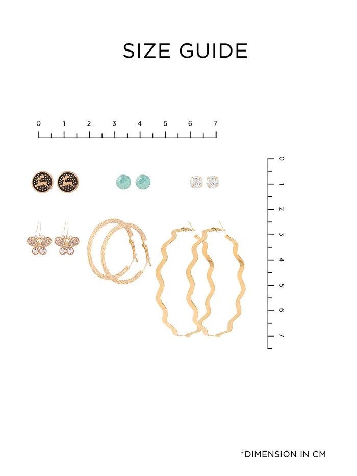 Yellow Chimes Earrings for Women and Girls Fashion Gold Pearls Studded Hoops Gold Plated Earring Set Western Earrings Combo Chic Reverie Birthday Anniversary Gift for Girls Women Design 7 Yellow Chimes Necklaces