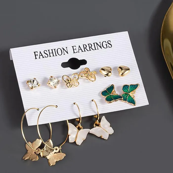 Yellow Chimes Earrings for Women and Girls Fashion White Pearl Hoops Set Gold Plated Combo of 12 Pairs Stud Hoop Earring Set Birthday Gift for girls and women Anniversary Gift for Wife Yellow Chimes Necklaces
