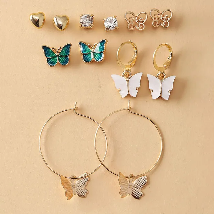 Yellow Chimes Earrings for Women and Girls Fashion White Pearl Hoops Set Gold Plated Combo of 12 Pairs Stud Hoop Earring Set Birthday Gift for girls and women Anniversary Gift for Wife Yellow Chimes Necklaces