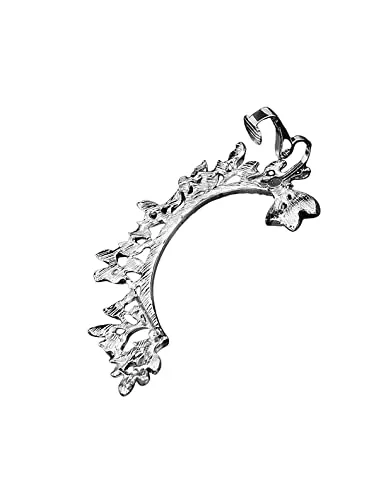Yellow Chimes Earrings for Women Girls Fashion Silver Ear Cuff Silver Toned Leafy Shaped Single Clip On Ear Cuff Western Ear Cuffs Earrings Birthday Gift for Girls and Women Yellow Chimes Necklaces