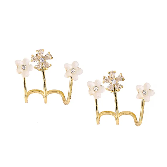 Yellow Chimes Earrings For Women Gold Tone Crystal Studded Triple Flower Stud Clip On Earrings For Women and Girls Yellow Chimes Earrings Yellow Chimes Earrings For Women Gold Tone Crystal Studded Triple Flower Stud Clip On Earrings For Women and Girls Yellow Chimes Earrings