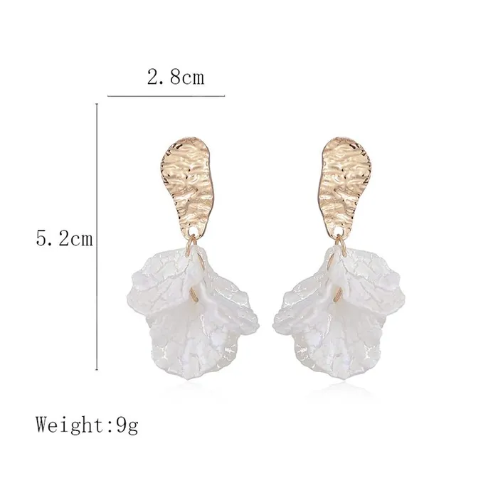 Yellow Chimes Earrings For Women White color Floral Shaped Pearl Drop Earrings For Women and Girls Yellow Chimes Necklaces