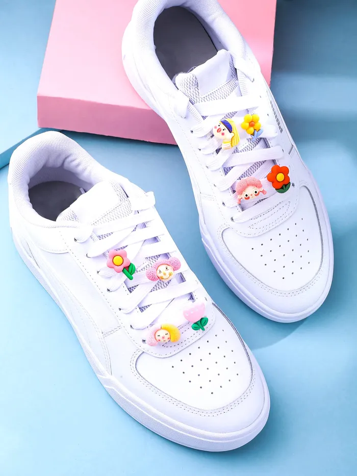 Yellow Chimes Earrings Melbees by Yellow Chimes Shoelace Charms for Kids Girls Teens Cute Characters Design Shoe Decoration Charms Shoelace Decor Charms for Unisex Pack of 8 Pcs Shoelace Charms for Sneakers