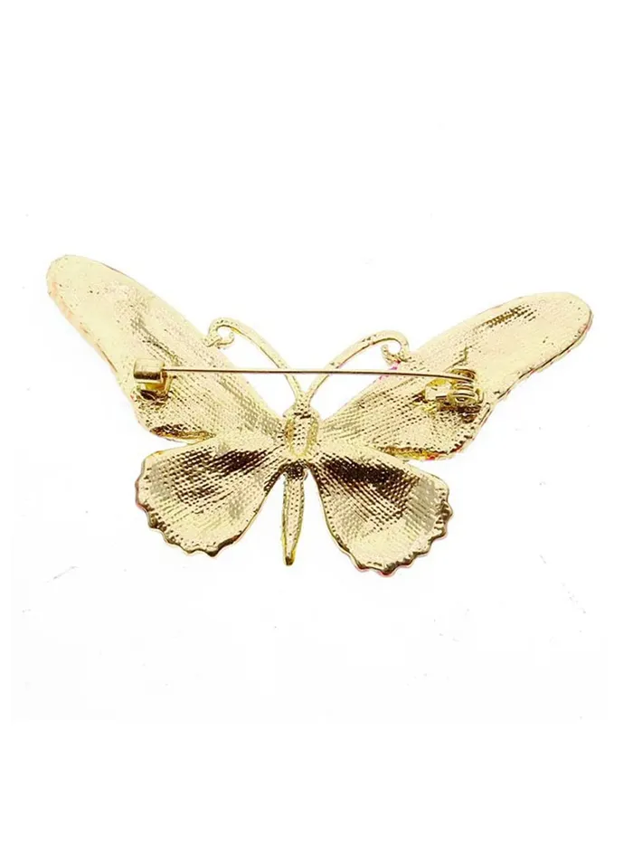 Yellow Chimes Earrings Yellow Chimes Brooch for Women Butterfly Shaped Brooch Fashionable Brooch for Girls and Women Pink