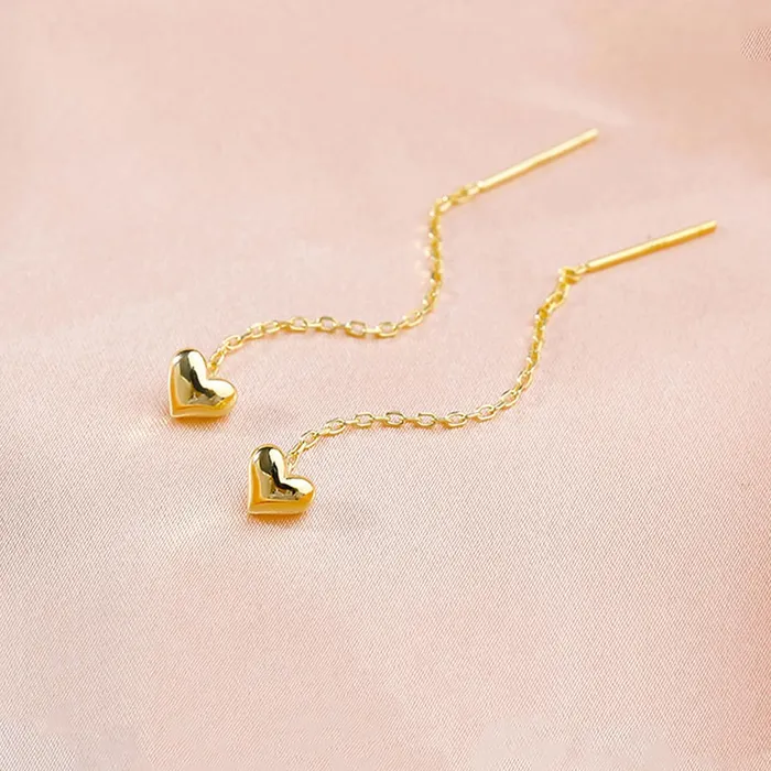 Yellow Chimes Earrings Yellow Chimes Earrings for Women and Girls Dangler Earrings 2 pair Combo of Heart Chain Drop and Beads Drop Earrings Birthday Gift for girls and women Anniversary Gift for Wife
