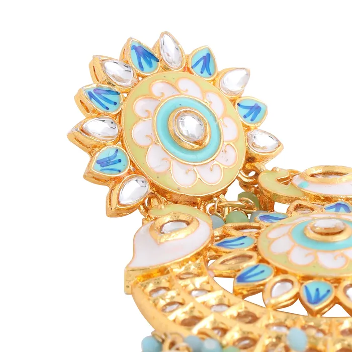 Yellow Chimes Earrings Yellow Chimes Earrings for Women and Girls Meenakari Chandbali Gold Plated Multicolor Meenakari Chandbali Earrings Birthday Gift for girls and women Anniversary Gift for Wife