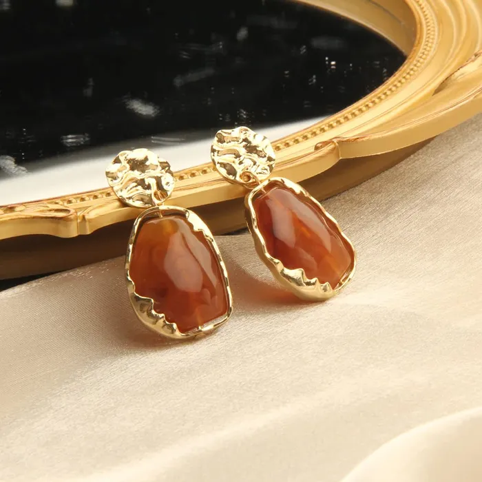 Yellow Chimes Earrings Yellow Chimes Earrings for Women and Girls Stone Drop Gold Tone Stone Studded Drop Earrings Birthday Gift for girls and women Anniversary Gift for Wife