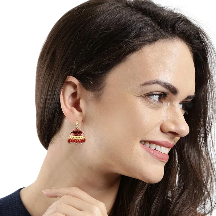 Yellow Chimes Earrings Yellow Chimes Earrings for Women and Girls Traditional Multicolor Meenakari Jhumka Gold Plated Jhumkas Combo Earrings Set Birthday Gift for girls and women Anniversary Gift for Wife