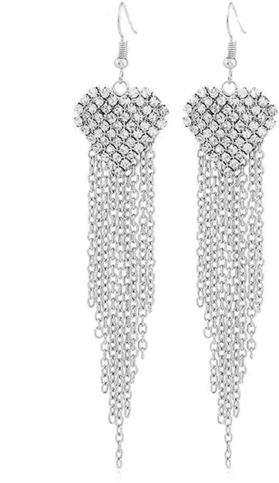 Yellow Chimes Earrings Yellow Chimes Elegant Love Heart Party Long Chain Tassels Rhinestone Luxury Crystal Hook Dangle Earrings For Women And Girls Yellow Chimes Earrings Yellow Chimes Elegant Love Heart Party Long Chain Tassels Rhinestone Luxury Crystal Hook Dangle Earrings For Women And Girls