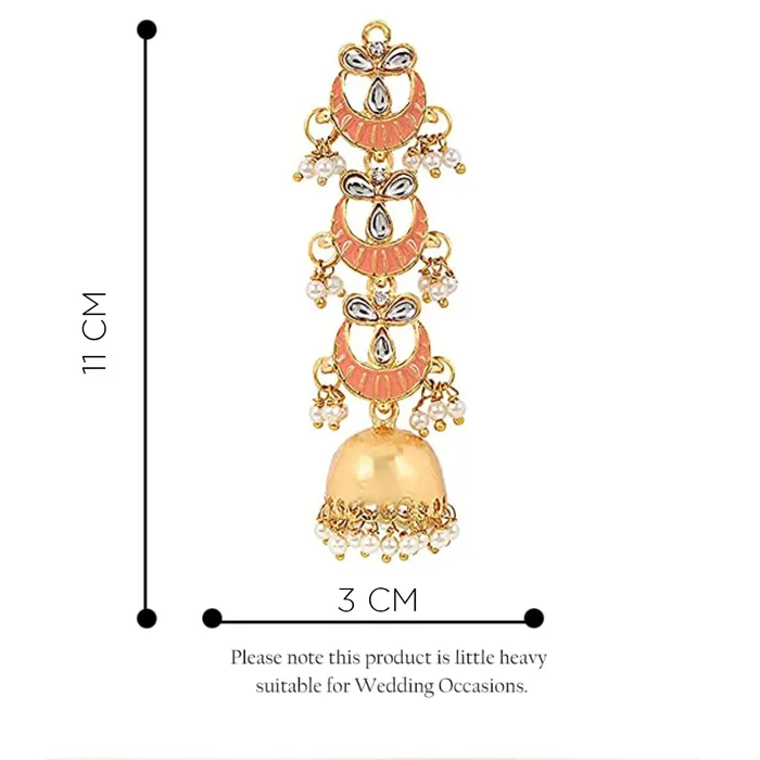 Yellow Chimes Earrings Yellow Chimes Jhumka Earrings for Women Gold Plated Traditional Meenakari Floral Chandbali Dangler Earrings for Women and Girls