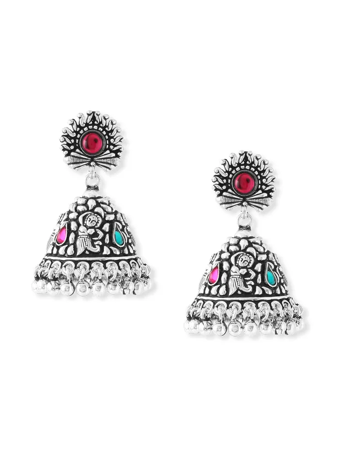 Yellow Chimes Earrings Yellow Chimes Oxidised Silver Jhumki Earrings For Women Silver Oxidised Jhumka Traditional Kolhapuri Jhumka Earrings For Women and Girls Yellow Chimes Earrings Yellow Chimes Oxidised Silver Jhumki Earrings For Women Silver Oxidised Jhumka Traditional Kolhapuri Jhumka Earrings For Women and Girls