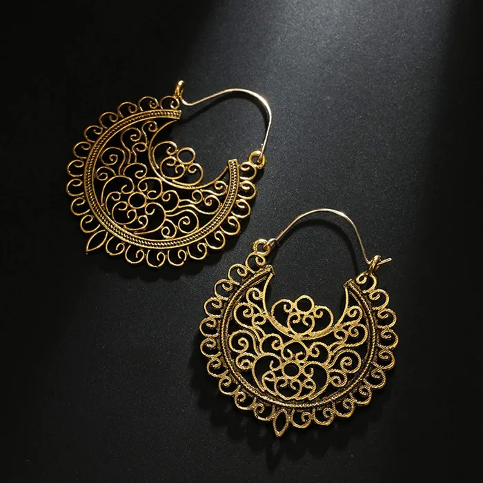 Yellow Chimes Earrings Yellow Chimes Oxidized Fashion Party ware Gold Plated Alloy Chandbali Earring for Women and Girls