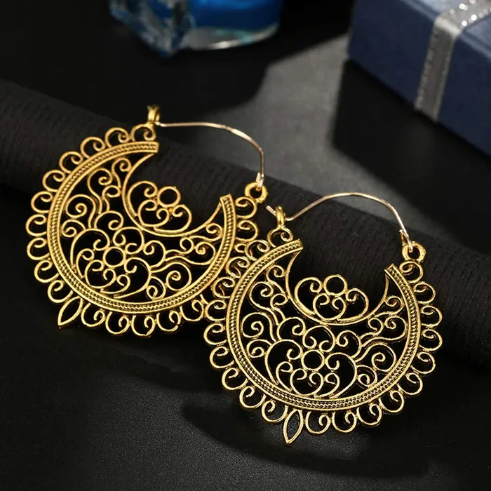 Yellow Chimes Earrings Yellow Chimes Oxidized Fashion Party ware Gold Plated Alloy Chandbali Earring for Women and Girls