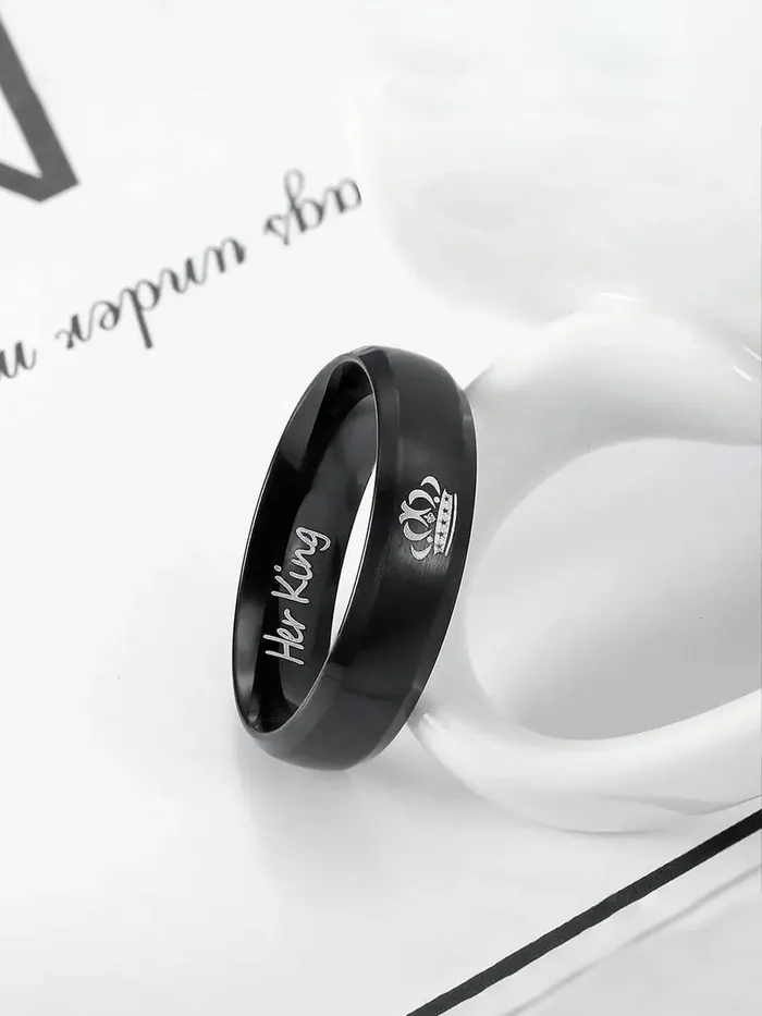 Yellow Chimes Earrings Yellow Chimes Rings for Men and Boys Fashion Black Ring for Men Her King Band Mens Ring Stainless Steel Rings for Men Birthday Gift for Men Boys Anniversary Gift for Husband