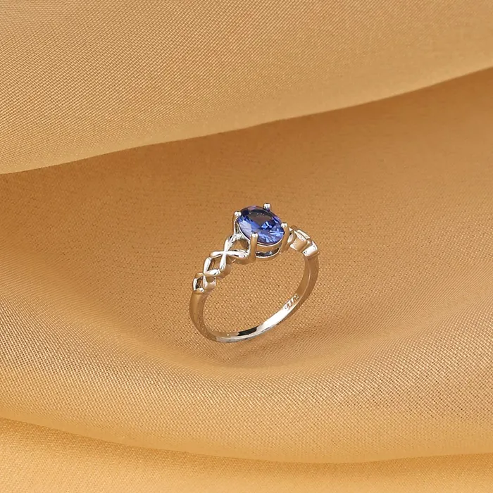 Yellow Chimes Earrings Yellow Chimes Rings for Women and Girls Blue Color Ring Silver Tone Blue Crystal Studded Finger Ring for Women Birthday Gift For girls and women Anniversary Gift for Wife