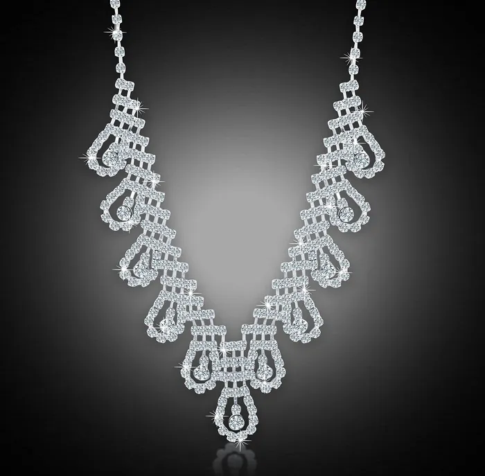 Yellow Chimes Exclusive Sparkling Crystals Designer Jewellery Set with Earrings Necklace Set for Women and Girls Yellow Chimes Rings