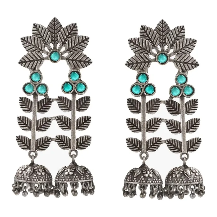Yellow Chimes Genuine Silver lookalike Oxidised Jhumka Earrings Silver Polish Statement Traditional Dangler Earrings for Women Girls Yellow Chimes Earrings Yellow Chimes Genuine Silver lookalike Oxidised Jhumka Earrings Silver Polish Statement Traditional Dangler Earrings for Women Girls Yellow Chimes Earrings