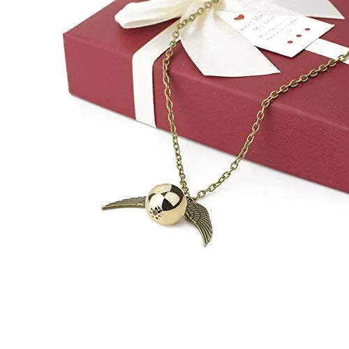 Yellow Chimes Harry Potter Accessories for Girls Pendant Bracelets Set Harry Potter Snitch Ball with Wings Pendant Bracelets for Boys and Girls Unisex Yellow Chimes Rings